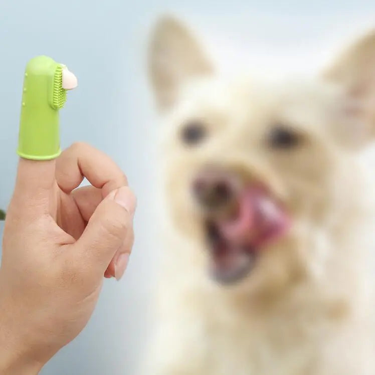 4pcs Pet Finger Toothbrush for Dog and Cat Oral Care
