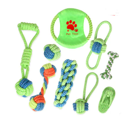 Cotton Rope Dental Chew Toys for Dogs and Cats Set