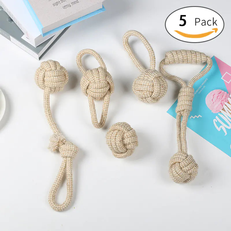 Dog Chew Rope Toys for Small and Large Breeds Set