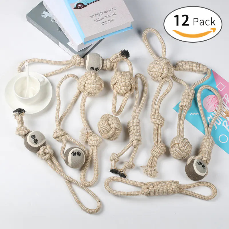 Dog Chew Rope Toys for Small and Large Breeds Set