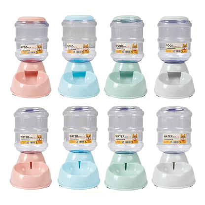 3.8L Gravity Pet Food Feeder & Water Dispenser Bowl