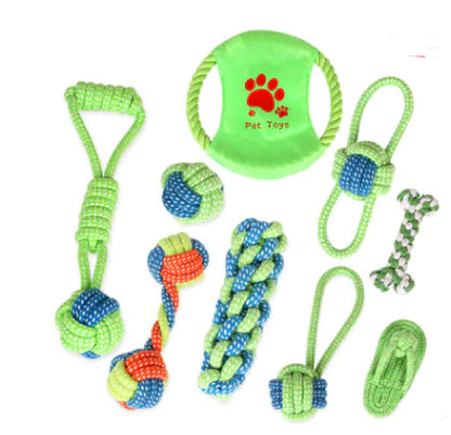 Cotton Rope Dental Chew Toys for Dogs and Cats Set