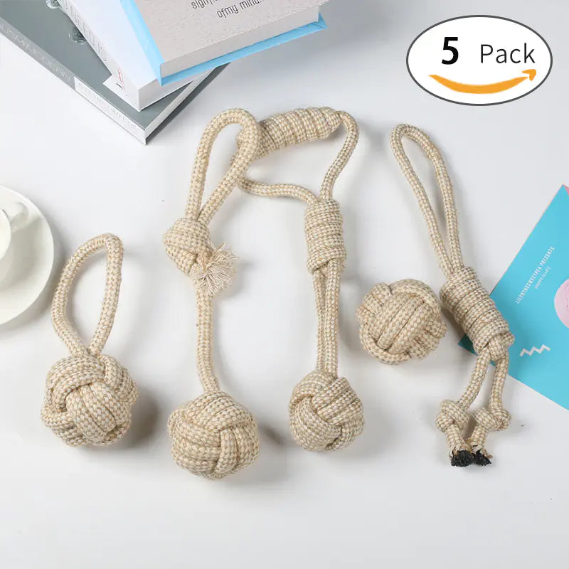 Dog Chew Rope Toys for Small and Large Breeds Set